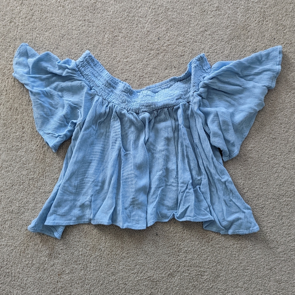 Kimchi Blue Off Shoulder Crop Top